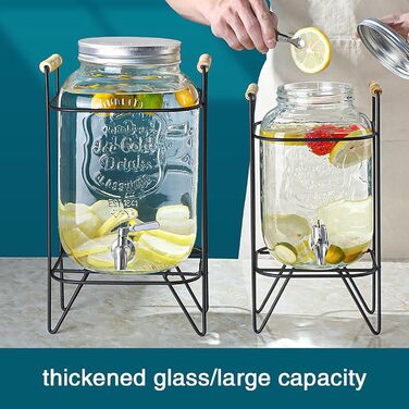 Скляний диспенсер для напоїв 4 л Generisch