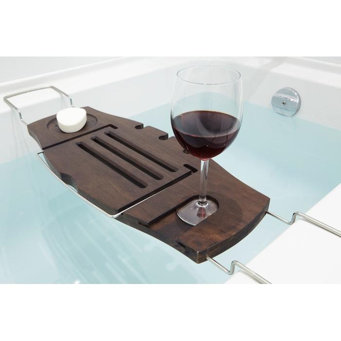 Полиця для ванної 71,1-94x21,6x3,8 см коричнева Aquala Bathtub Caddy Umbra