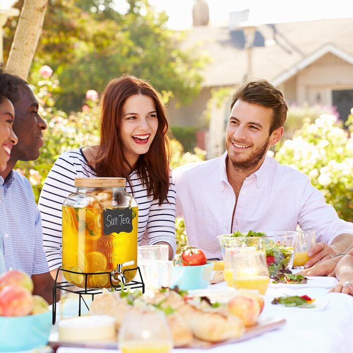 Диспенсер для напоїв скляний 7,6 л MallCreaty