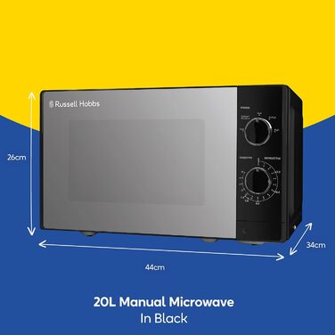 Мікрохвильова піч 20 л, 800 Вт чорний RHM2027B Russell Hobbs