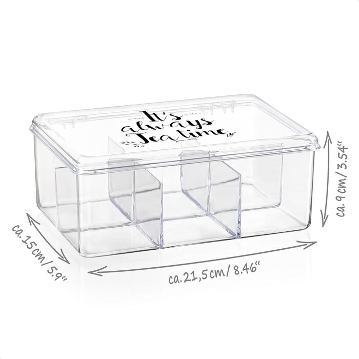 Органайзер для чайных пакетиков, 6 отделений, набор 2 предмета It's Always Teatime Com-Four