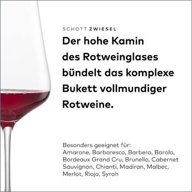 Бокал для белого вина SCHOTT ZWIESEL Fine (набор из 6 шт.), стильные бокалы для белого вина, пригодные для мытья в посудомоечной машине бокалы из тританового хрусталя, сделано в Германии (арт. No 113758) (660 мл)