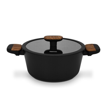 Каструля Fissman FEORELLA 22x10,5 см 3,36 л зі скляною кришкою алюміній з антипригарним покриттям (14513)