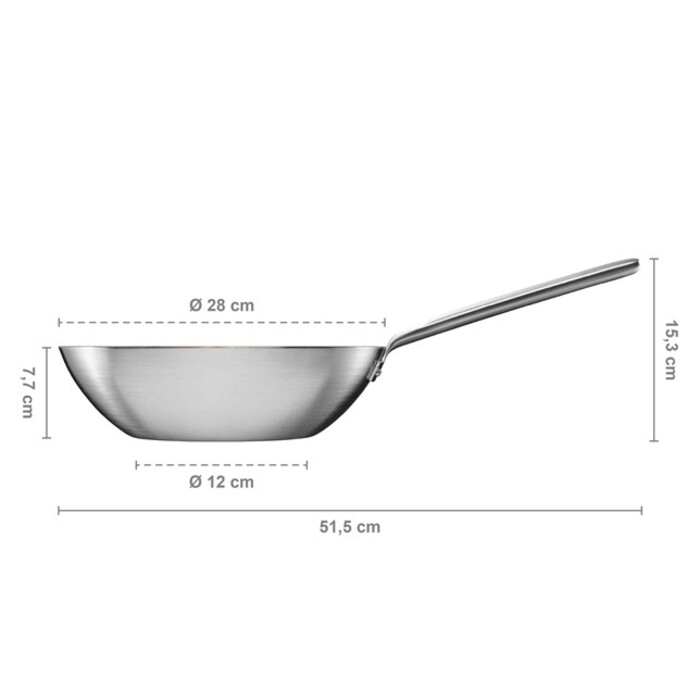 Сковорода Wok Fiskars Norden 28cm з мінеральним покриттям (1067636)