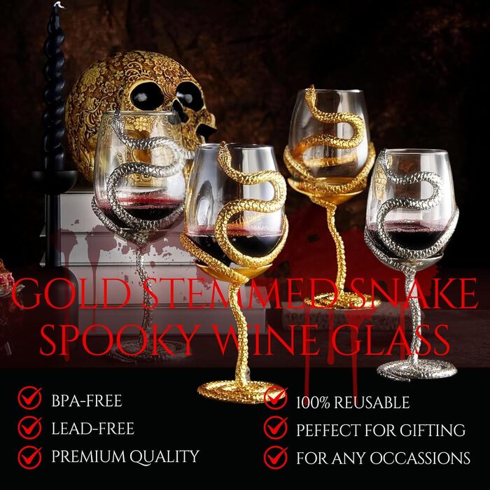 Эффектные бокала для змеиного мотива 540 мл The Wine Savant