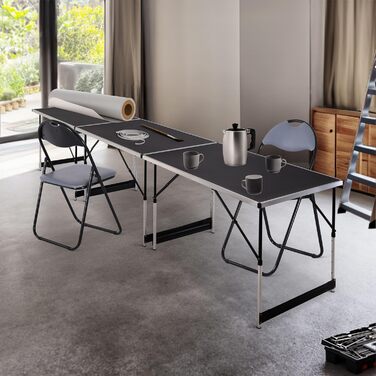 Стіл розкладний алюмінієвий з 3-х частин 100 x 60 см Raburg