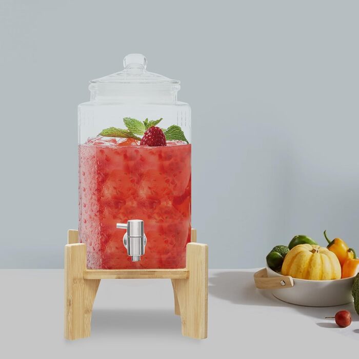 Скляний диспенсер для напоїв 5 л DHQCQL