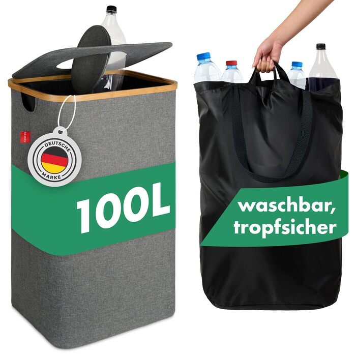 Контейнер для сбора пустых бутылок 100 л, серый Blumtal