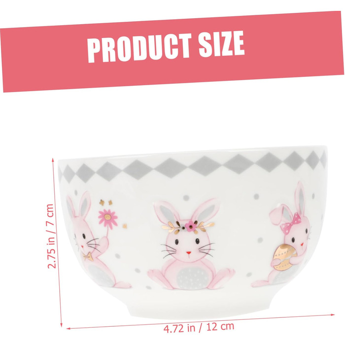 Елегантна керамічна миска з візерунком кролика 470 мл Cabilock