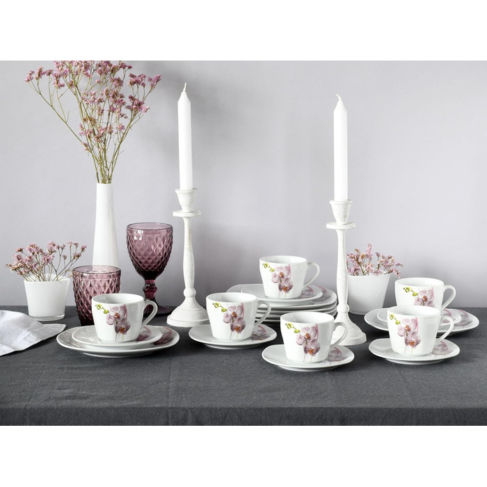 Набор посуды на 6 персон, 18 предметов Square Orchidee Creatable