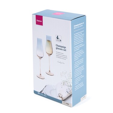 Набор из 2-х бокалов Fissman для шампанского 250 мл стекло (13683)