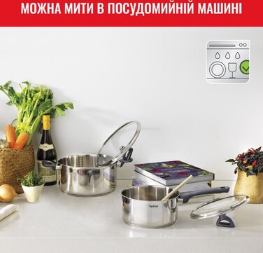 Tefal Набор посуды Daily, 8 предметов, нержавеющая сталь