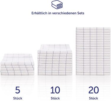 Набір кухонних рушників преміум-класу Blumtal з 10 предметів - Високоякісні кухонні рушники, 100 бавовна, синій у клітинку, 50x70 см, 10 предметів, синій