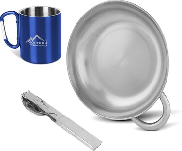 Компактний туристичний набір посуду 6 предметів normani
