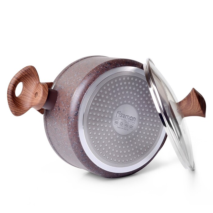 Кастрюля со стеклянной крышкой Fissman MAGIC BROWN 20x9,8 см на 2,7 л (4869)