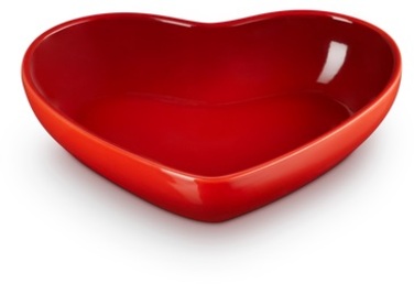 Блюдо сервировочное в форме сердца 20 см, красное Heart Le Creuset