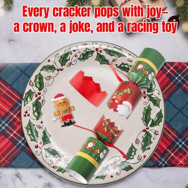 Набір з 6 різдвяних хлопавок із заводними іграшками Zhwidnerso