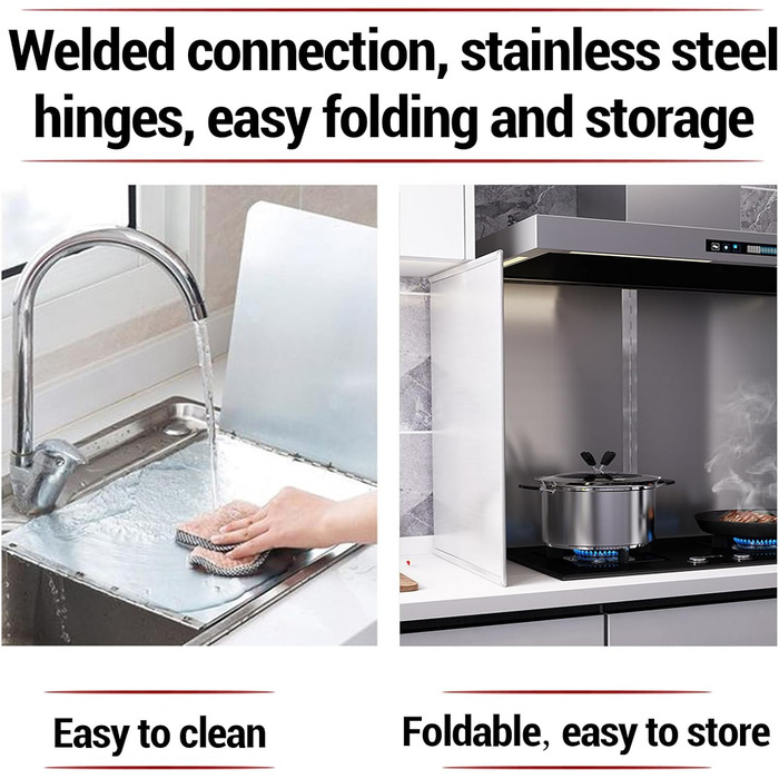 Захист від бризок на плиту з нержавіючої сталі 30 х 30 см Onxyrbyte