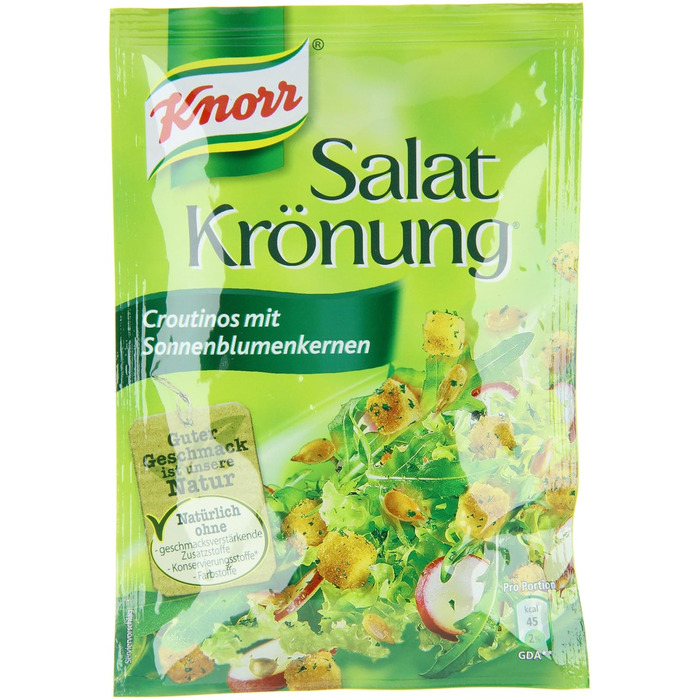 Салатні крутони Knorr з цибулею для смачного салату без додавання підсилювачів смаку 20 х 25 г (25 г (5 упаковок))