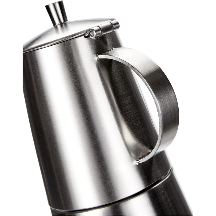 Кофеварка Cilio MODENA, Нержавеющая сталь , Подходит для всех типов плит , Ø 8.5 см , Можно мыть в посудомоечной машине , Кастрюля мокко , Кофеварка для эспрессо 4 чашки , Кофеварка для кемпинга