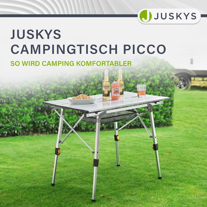 Складной алюминиевый стол 90x52 см Juskys