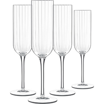 Набор бокалов для шампанского Luigi Bormioli серии Bach обемом от 4 до 210 мл - Выдувное высокотехнологичное стекло, армированный титаном стержень - Элегантность и надежность игристых вин