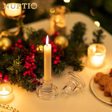 Стеклянные подсвечники 10 шт. прозрачные NUPTIO
