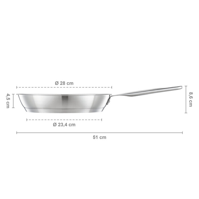 Сковорода Fiskars All Steel Pure матова 28 см (1065628)