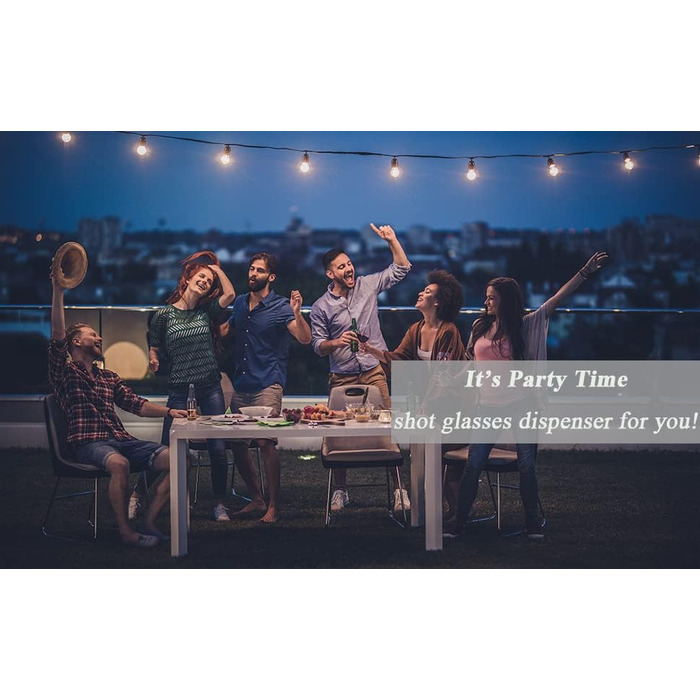 АЛЄВМУМ Набір з 6 дозаторів та підставки для шотів, багатофункціональний дозатор для бару, для наповнення рідинами, тримач для коктейлів, лікеру, шотів, інструмент для напоїв з пензликом, прозорий