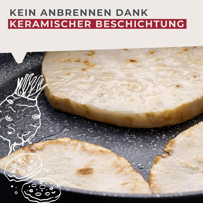 Сковорода глибока 28 см з керамічним покриттям Cosmo Fackelmann