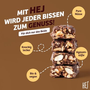 Органічні горіхові батончики - Низьковуглеводна закуска з горіхами - Веганський енергетичний батончик з мигдалем, фундуком та арахісом - Без глютену - Мигдаль та морська сіль 12 x 40 г Мигдаль та морська сіль 12 шт. (1 упаковка) (Темний шоколад, 12 шт. (1