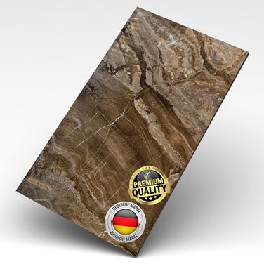 Стінові панелі AS Country Stone під мармур 60x120 см ПВХ-облицювання стіни з пластикових панелей для кухні, ванної кімнати тощо Панель кухонного фартуха (, колір Arebesceto Brown)