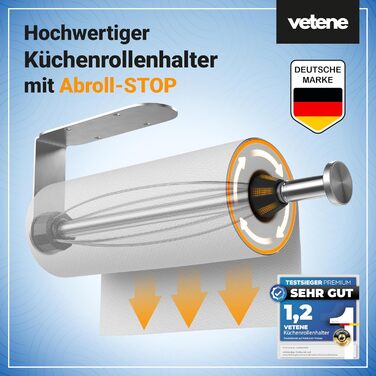 Держатель для кухонных рулонов, серебристый Zewa Vetene