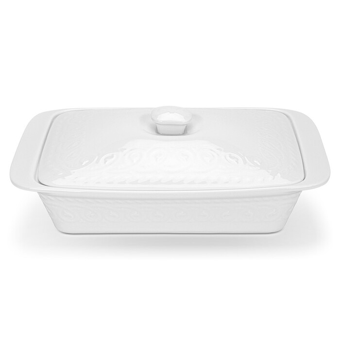 Форма для запікання Fissman прямокутна з кришкою PARMIGIANO 335х215х72 см / 21 л порцеляна (13706)