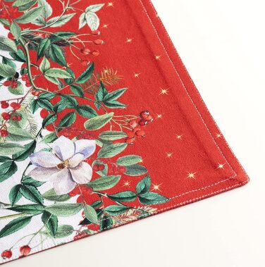 Бавовняні килимки для серветок, набір з 4 шт. , декоративні килимки для серветок, пасхальні килимки, що миються, для свят, вечерь, весни, літа (33 см x 48 см) (076 - Noel), 39Hermine 100