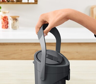 Tefal Термос Ponza Pump, 1.9л, пластик, скло, сірий