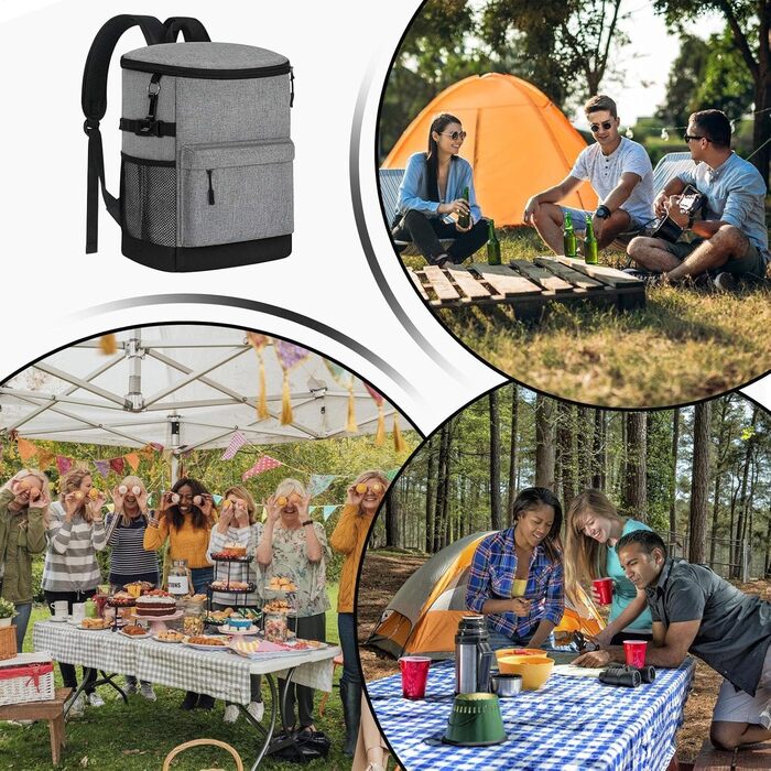 Терморюкзак 17 л сірий Dtaigou