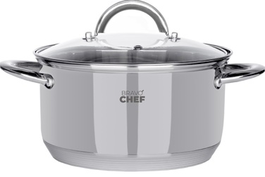 Кастрюля Bravo Chef 22 см (4.35 л) с крышкой (6720870)