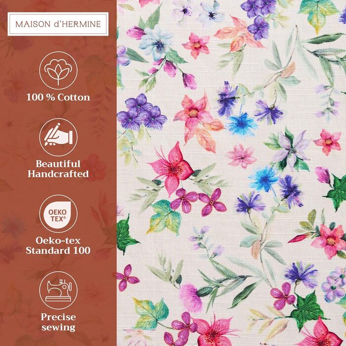 Бавовняні килимки для серветок, набір з 4 шт. , декоративні килимки для серветок, пасхальні килимки, що миються, для свят, вечерь, весни, літа (33 см x 48 см) (053 - Шардон), 39Hermine 100