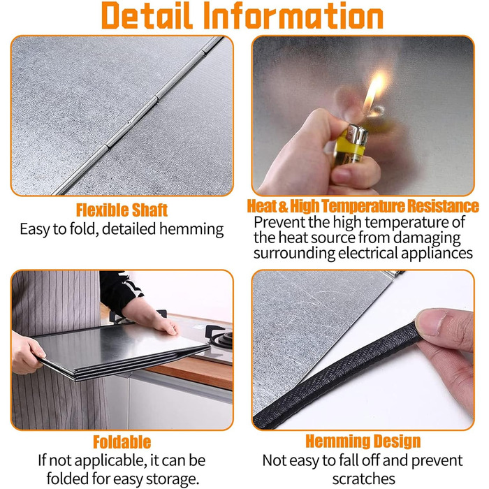 Брызкозащитная панель для кухонной плиты с антипригарным покрытием Dinhauyon