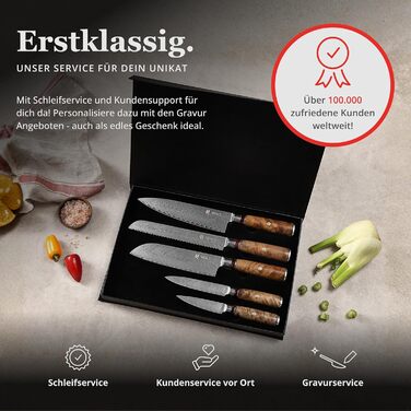 Набір кухонних ножів 6 шт Wakoli