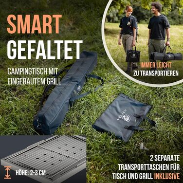 Кемпинговый стол со встроенным грилем Castra Camping Gear