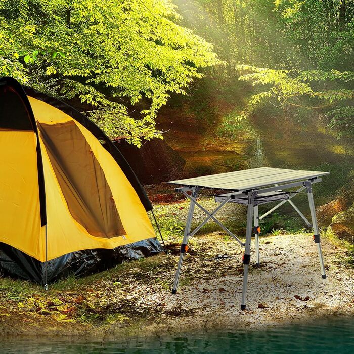 Складний алюмінієвий стіл для кемпінгу 90x53 см Wiltec