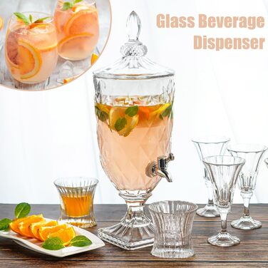 Стеклянный диспенсер для напитков с краном 3 л ZEERSHEE