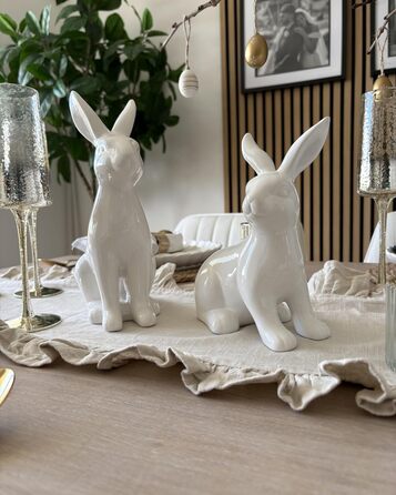 Декоративна фігурка кролика на Великдень 26 см Beliani