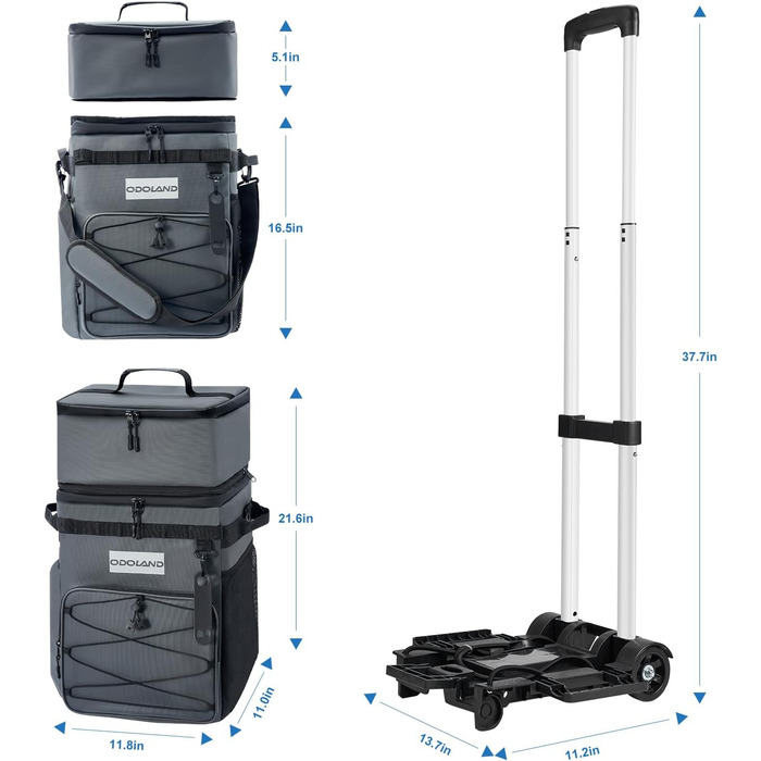 Термосумка на колесах на 72 банка Odoland