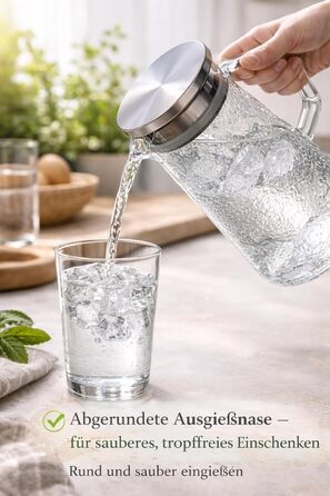 Скляний графін з кришкою 1,5 л WOODFLAME DECO AND MORE