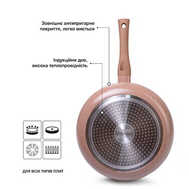 Глубокая сковорода Fissman LATTE 28 см (4956)