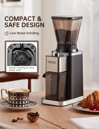 Електрична кавомолка для еспресо та фільтр-кави 150 Вт CAFELFFE