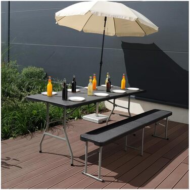 Набор стола и 2 скамейки для кемпинга novaterra